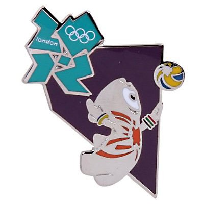 London 2012 Olympics Wenlock Volleyball Pin