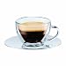 BODUM Piccolo Veneziano Thermal 2.4-Ounce  Espresso Cup with Stainless Saucer, Set of 2