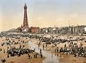 Circa 1900 Blackpool Promenade Colour Photo Art Print, A2 16½ x 23½"