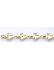 Gold Bracelet 7.25 Mini Sailboat Link 2d