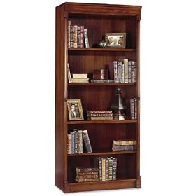 Kathy Ireland Mount View Bookcase - IMMV3479 (Dark Cherry) (34W X 79H X 18D)