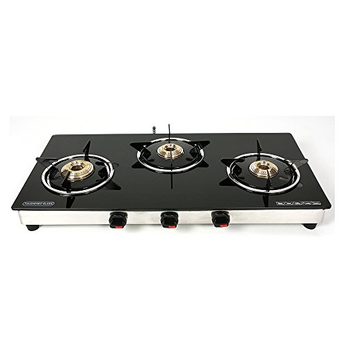 Virat 3 Burner Glass Top Gas Stove available at Amazon for Rs.3390
