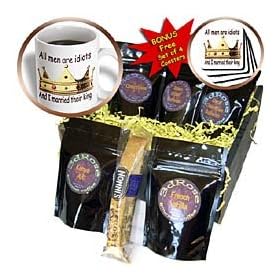 Funny Quotes And Sayings - All men are idiots And I married their king - Coffee Gift Baskets - Coffee Gift Basket