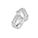 VINANI German 925 Sterling Silver Huggie Hoop Earrings Classic with white Zirconia CGL VINANI German 925 Sterling Silver Huggie Hoop Earrings Classic with white Zirconia CGL