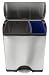 Simplehuman Rectangular Pedal Bin 30L + 16L Brushed Silver