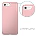 iPhone 7 Case, CaseCrown Lux Glider Case (Rose Gold) w/Matte Finish & Felt Interior