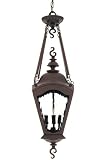 Amalfi Large Hanging Lantern, 36 � Hx9.5 � DIAM, TERRA BRONZE - ...