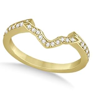 bands  women wedding rings band wedding engagement wedding jewelry jewelry gold yellow curved diamond
