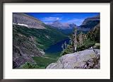 Lake Ellen Wilson and Canyon Walls, Glacier National Park, USA Framed Photographic Poster Print by Aaron McCoy, 29x21