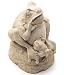 Cast Stone BLACK SWAMP BABYSITTER Frog Toad SCULPTURE Garden STATUE
