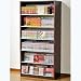オークス ひな段収納コミックラック　ウォルナットダーク収納枚数：最大1008冊。DVDも収納可能。 HCS890D