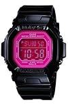 Casio Women's BG5601-1DR Baby-G Square Luminous Color Black Digital Watch