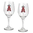 Los Angeles Angels MLB 2pc Wine Glass Set - Primary Logo by Great American Products