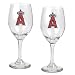 Los Angeles Angels MLB 2pc Wine Glass Set - Primary Logo by Great American Products