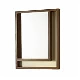 Contemporary Mirror in Cream and Walnut Finish By South Shore Furniture