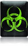 Skinit Protective Skin (Fits Latest Apple iPad); Biohazard Green
