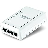 TRENDnet 4-Port 500 Mbps Powerline Ethernet AV Adapter TPL-405E (White)
