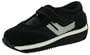 SIDEOUT by VOLATILE Eggroll Womens Casual Suede Velcro Strap Wedges Platforms Sneakers Shoes Black