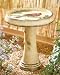 New CBK BIRDBATH PAINTED MOSAIC DETAIL FEATURES BOWL AGED FINISH NATURAL STONE BIRDSPOLYSTONE GLASS
