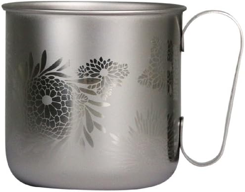 Titanium design mug Flower chrysanthemum of the sum (titanium silver) TMA-208A