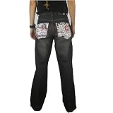 Marc Ecko - Ecko Unlimited Mens Black Baggy Fit Denim Jeans (0302201401898)