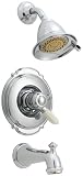 Delta Victorian Single-Handle Tub and Shower Faucet with Dual-Spray Showerhead, Chrome #1755-712