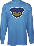 Chicago Cubs -Light Blue- Cooperstown Throwback Official Logo Long Sleeve T-Shirt