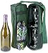 Dark Green Wine Traveler Carrier