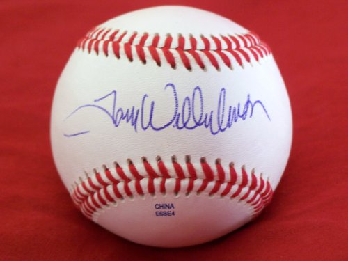 Tom Wilhelmsen Autographed ROLB Baseball, Seattle Mariners, Milwaukee Brewers, Proof Photo of Tom Signing for Us.