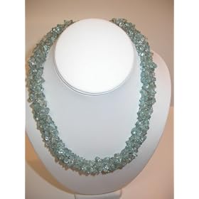 Art Deco Blue Topaz Rope Necklace by Museum Collections