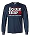 shop4ever Donald Trump 2020 Long Sleeve Shirt Medium Navy 0