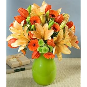 Flowers - Sunburst Flower Bouquet with Free Vase