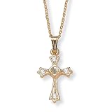 PalmBeach Jewelry Lords Prayer Cross Pendant