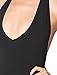 American Apparel Women's Cotton Spandex Halter Bodysuit, Black, Large