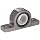 Spyraflo PB2-12M-AF Delrin Acetyl Bearing Pillow Block, 2 Bolt Holes, 12 mm Bore Diameter, Aluminum, Metric