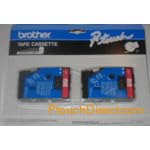 ~:~ BROTHER INTERNATIONAL CORP ~:~ TC Tape Cartridges for P-Touch Labelers, 1/2w, Red on White, 2/Pack