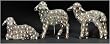 18" Sheep Lighted Fontanini Nativity Christmas Yard Art 3-Piece Set