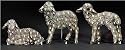 18" Sheep Lighted Fontanini Nativity Christmas Yard Art 3-Piece Set