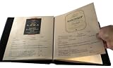 Leather Wine Label and Tasting Journal with 20 Label Lift Removers (Black)