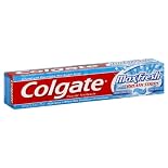 Colgate Max Fresh Toothpaste, Fluoride, Whitening, with Mini Breath Strips, Cool Mint, 6 oz.