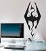 Skyrim Dragon Logo Large Vinyl Sticker Great for Wall Art just Peel and Stick. Black