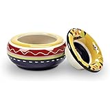 Abbott Collection 5.5" Colorful Covered Ashtray, Medium