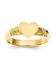 14k Yellow gold Childrens Heart Ring