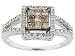10KT WG .50CTW WHITE AND CHOCOLATE DIAMOND RING