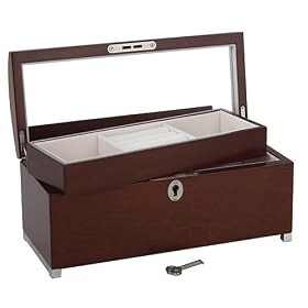 Reed and Barton Lara's Theme Jewelry Chest - Walnut Cream