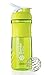 BlenderBottle SportMixer Tritan Grip Shaker Bottle, Green/White, 28-Ounce