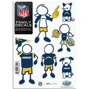 NFL San Diego Chargers Small Family Decal Set