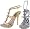 Womens Wild Rose Impac09 Rhinestone High Heel Evening Shoes avail in Gold and Silver