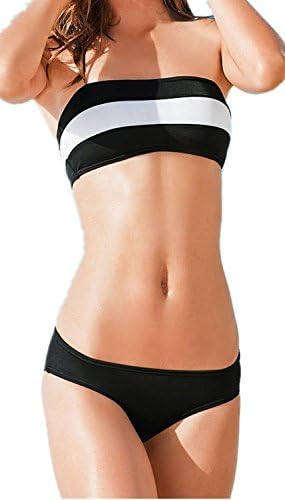 yingzuzeng Top with Floral Print Bottom Push-up Bikini Set For Women