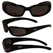 Chicago Foam Padded Smoked Lens Sunglasses - Motorcycle/ATV/Sports Eyewear Matte Black Frame With Shatterproof Polycarbonate Lenses